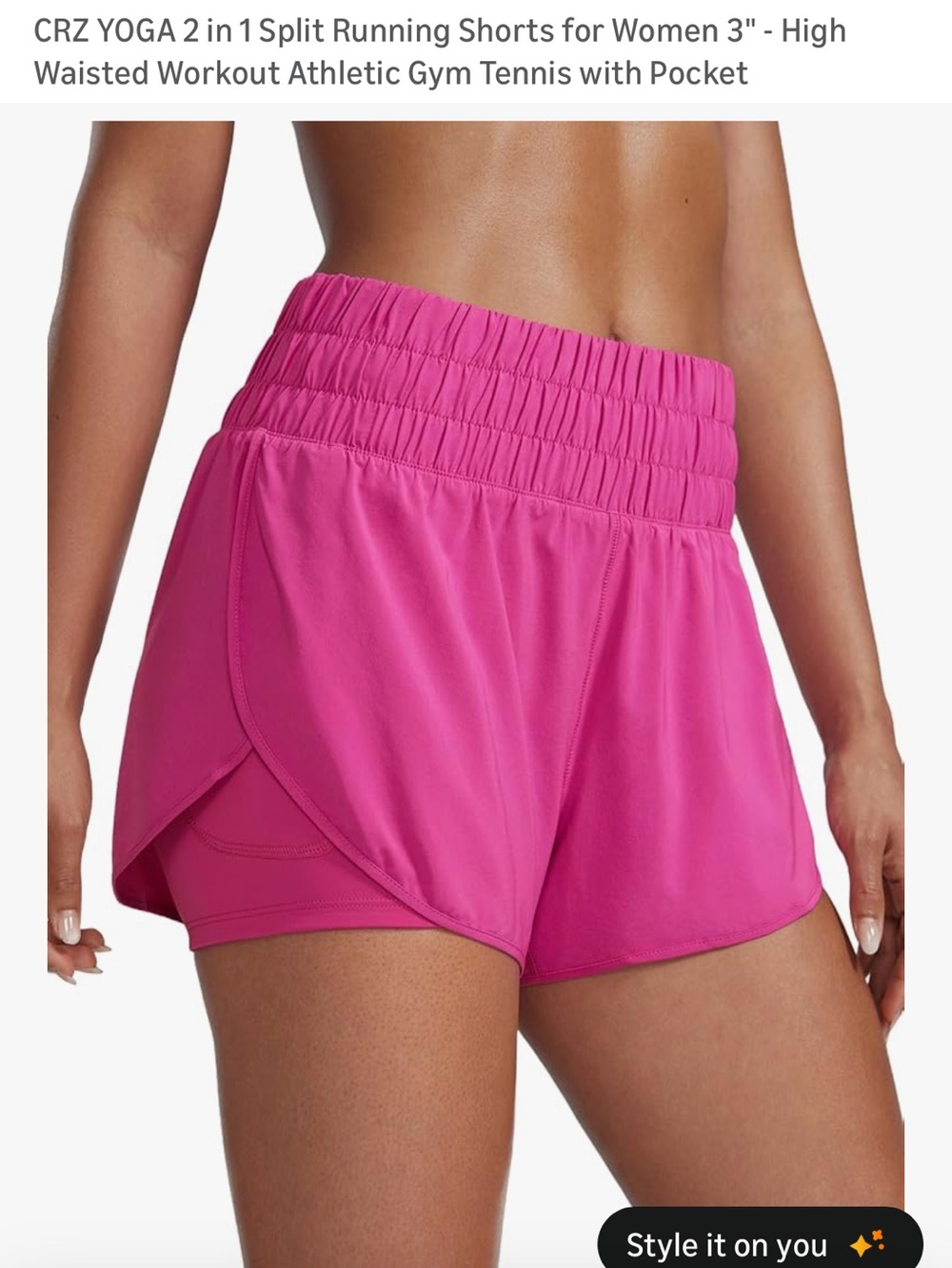 CRZ YOGA Split Running Shorts